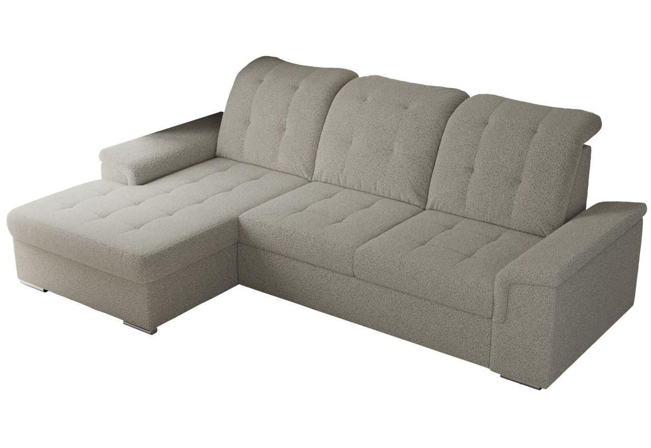 Narożnik MADRITO L - strona lewa - szary, boucle