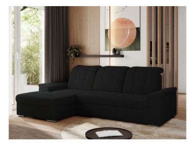 Narożnik MADRITO L - strona lewa - czarny, boucle