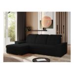 Narożnik MADRITO L - strona lewa - czarny, boucle