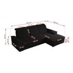 Narożnik MADRITO L - strona lewa - czarny, boucle