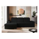 Narożnik MADRITO L - strona lewa - czarny, boucle