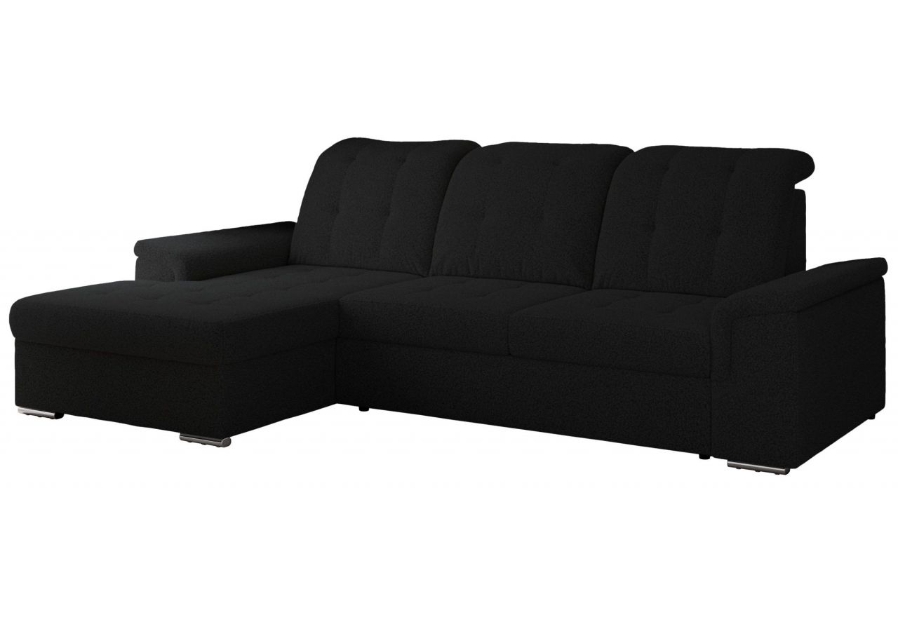 Narożnik MADRITO L - strona lewa - czarny, boucle