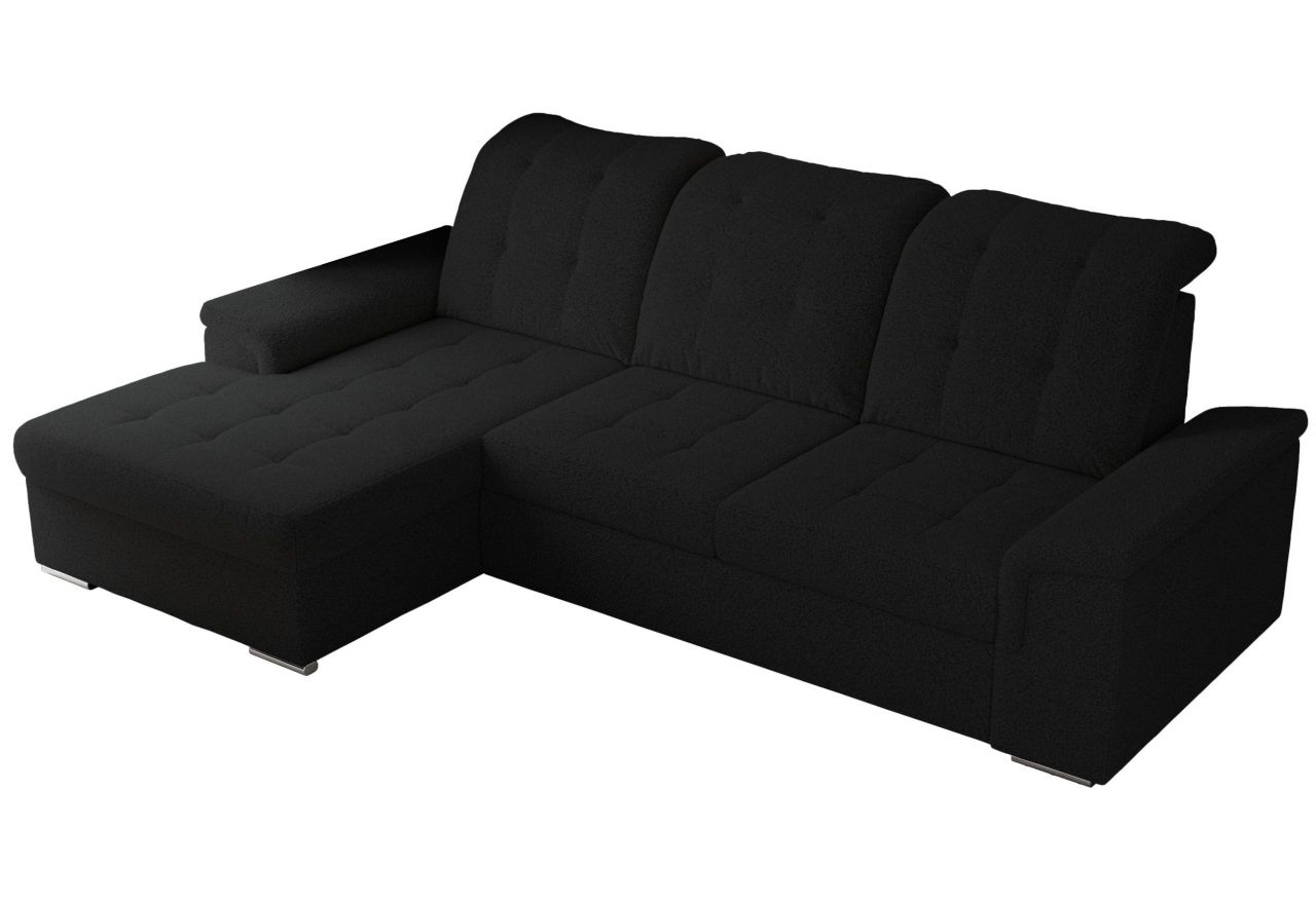 Narożnik MADRITO L - strona lewa - czarny, boucle