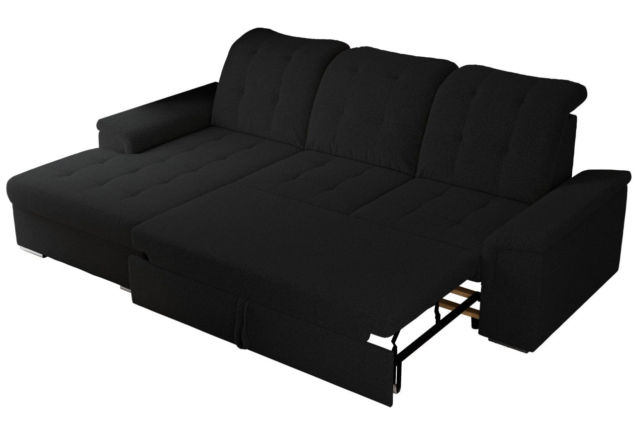 Narożnik MADRITO L - strona lewa - czarny, boucle