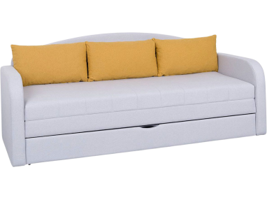 Elegancka sofa z funkcją spania i pojemnikiem na pościel do pokoju młodzieżowego - TUNGA II Cashmere 17 / Cashmere 14