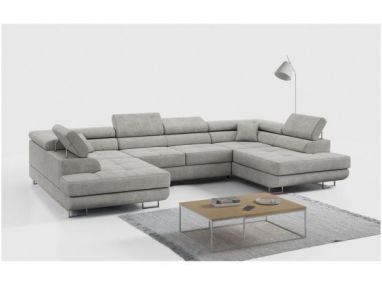 Narożnik GUSTAW U - uniwersalny - jasnoszary, struktura