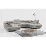 Narożnik GUSTAW U - uniwersalny - jasnoszary, struktura