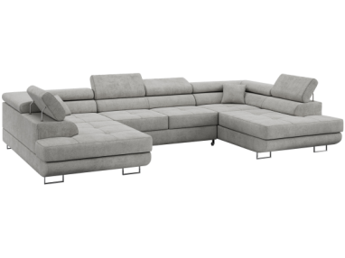 Narożnik GUSTAW U - uniwersalny - jasnoszary, struktura