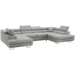 Narożnik GUSTAW U - uniwersalny - jasnoszary, struktura