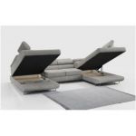 Narożnik GUSTAW U - uniwersalny - jasnoszary, struktura