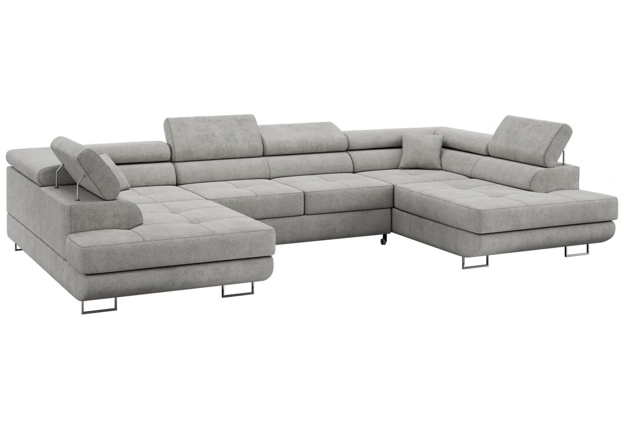 Narożnik GUSTAW U - uniwersalny - jasnoszary, struktura