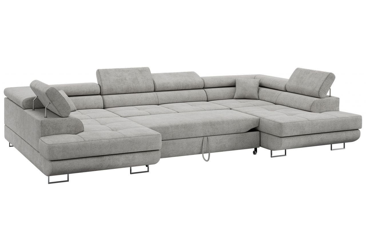 Narożnik GUSTAW U - uniwersalny - jasnoszary, struktura