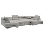 Narożnik GUSTAW U - uniwersalny - jasnoszary, struktura