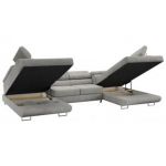 Narożnik GUSTAW U - uniwersalny - jasnoszary, struktura