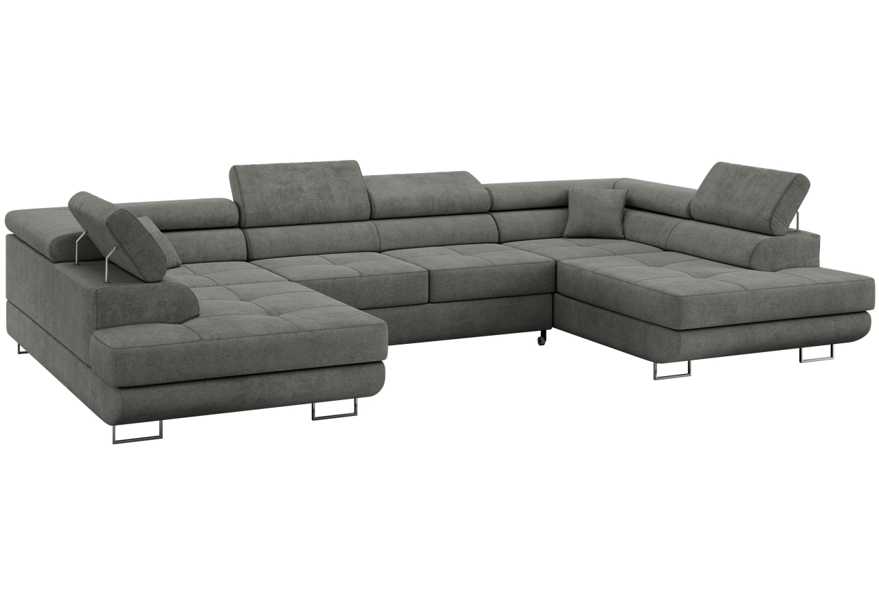 Narożnik GUSTAW U - uniwersalny - szary, struktura