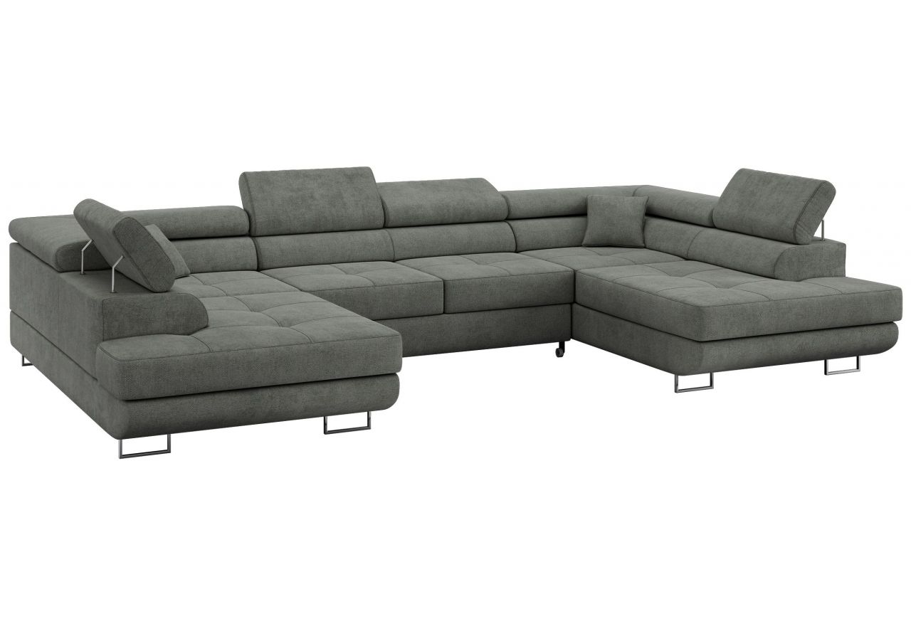 Narożnik GUSTAW U - uniwersalny - szary, struktura