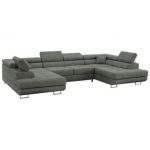 Narożnik GUSTAW U - uniwersalny - szary, struktura