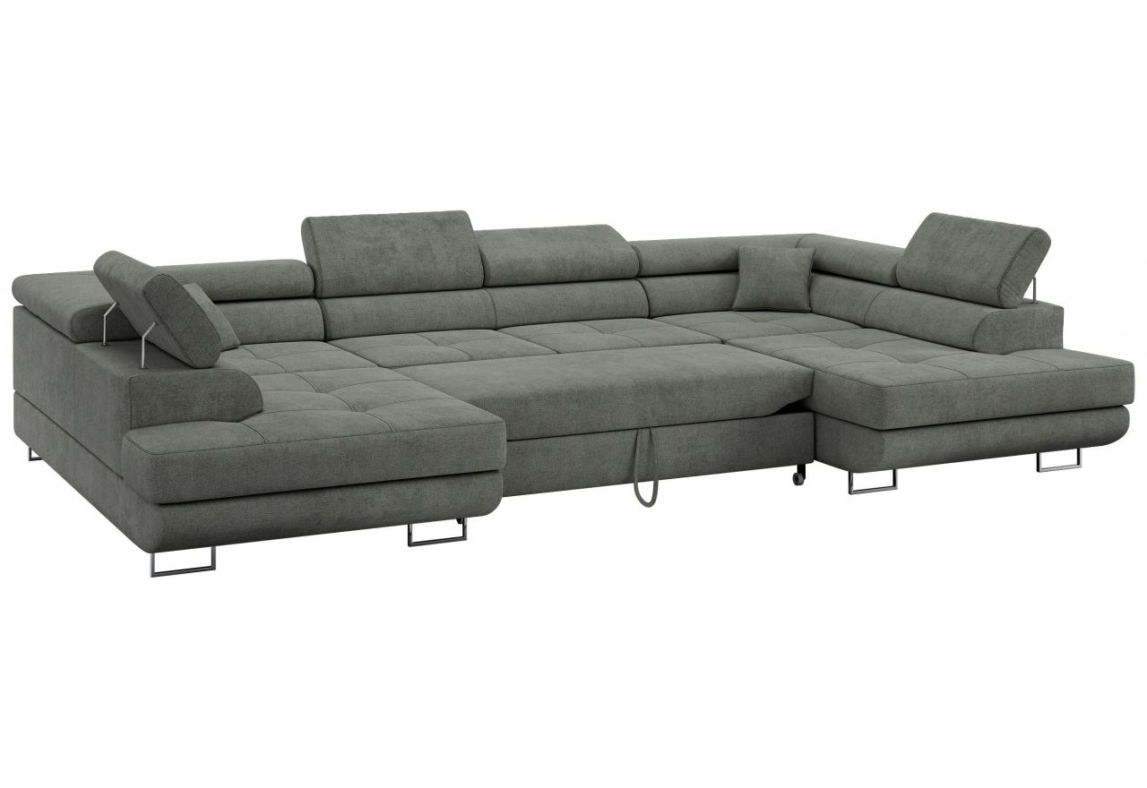 Narożnik GUSTAW U - uniwersalny - szary, struktura