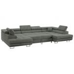 Narożnik GUSTAW U - uniwersalny - szary, struktura