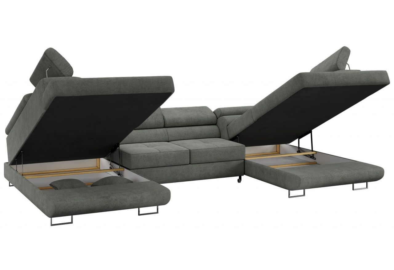 Narożnik GUSTAW U - uniwersalny - szary, struktura