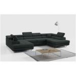 Narożnik GUSTAW U - uniwersalny - ciemnoszary, struktura