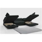 Narożnik GUSTAW U - uniwersalny - ciemnoszary, struktura