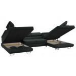 Narożnik GUSTAW U - uniwersalny - ciemnoszary, struktura