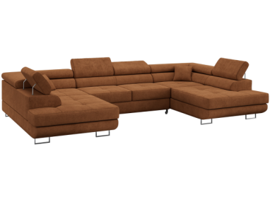 Narożnik GUSTAW U - uniwersalny - pomarańczowy, struktura