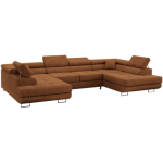 Narożnik GUSTAW U - uniwersalny - pomarańczowy, struktura