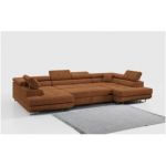 Narożnik GUSTAW U - uniwersalny - pomarańczowy, struktura