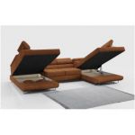 Narożnik GUSTAW U - uniwersalny - pomarańczowy, struktura