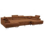 Narożnik GUSTAW U - uniwersalny - pomarańczowy, struktura