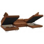 Narożnik GUSTAW U - uniwersalny - pomarańczowy, struktura