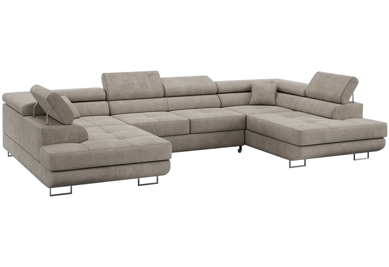 Narożnik GUSTAW U - uniwersalny - beżowy, struktura