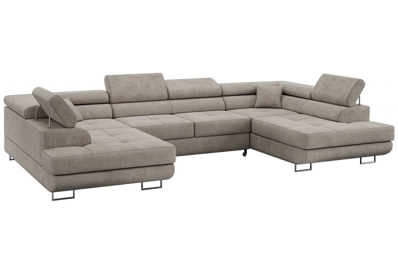 Narożnik GUSTAW U - uniwersalny - beżowy, struktura