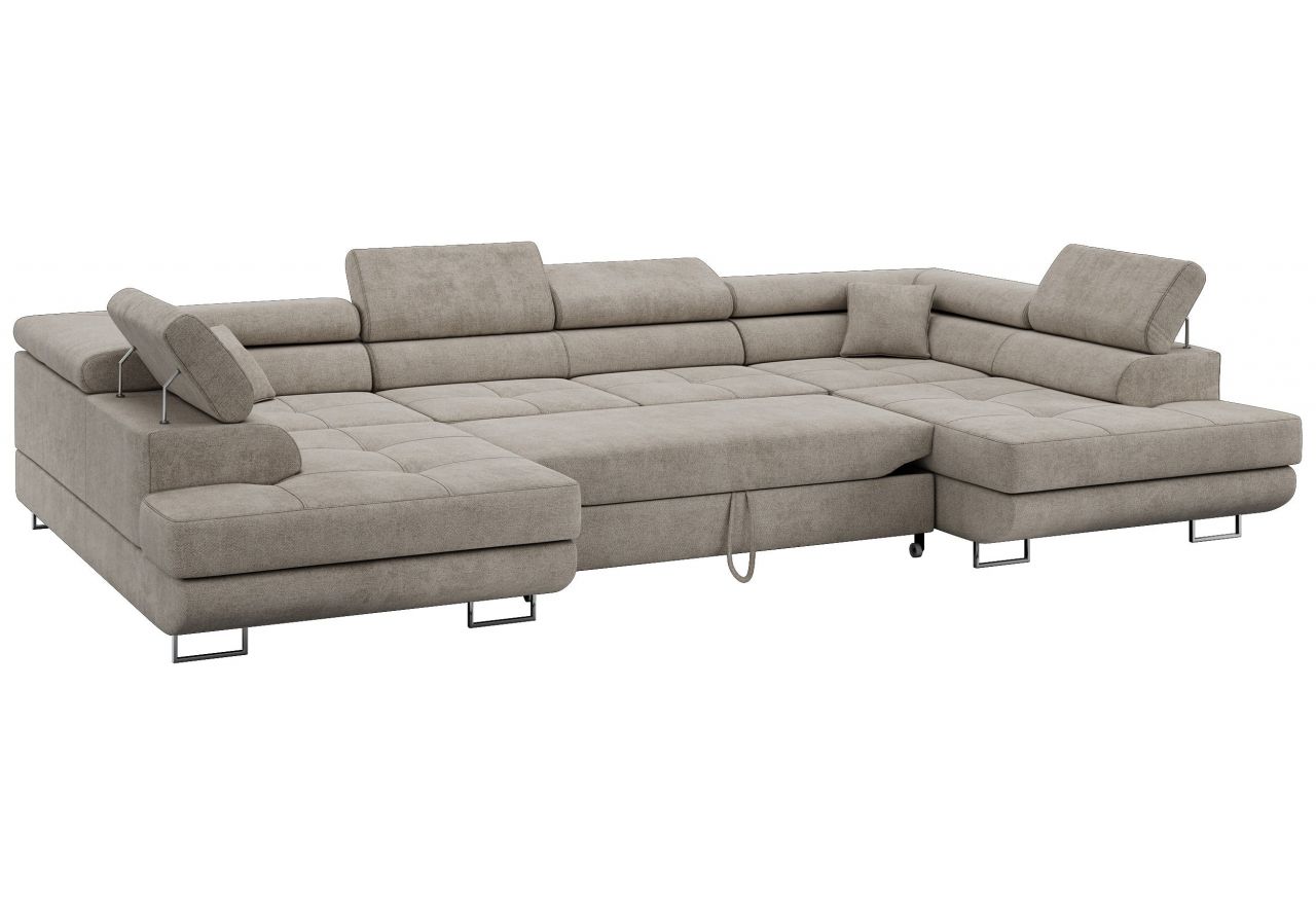 Narożnik GUSTAW U - uniwersalny - beżowy, struktura