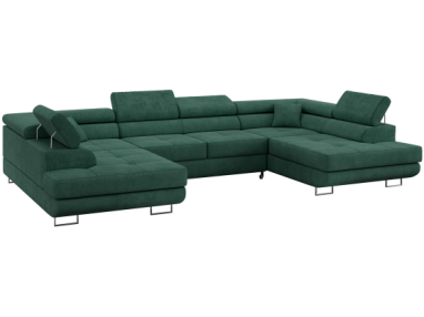 Narożnik GUSTAW U - uniwersalny - zielony, struktura