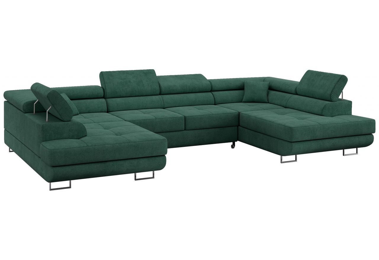 Narożnik GUSTAW U - uniwersalny - zielony, struktura