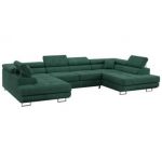 Narożnik GUSTAW U - uniwersalny - zielony, struktura