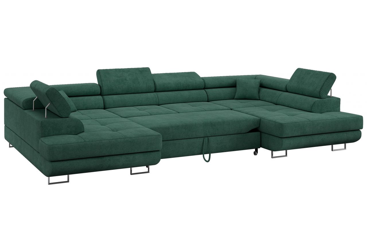 Narożnik GUSTAW U - uniwersalny - zielony, struktura