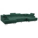 Narożnik GUSTAW U - uniwersalny - zielony, struktura