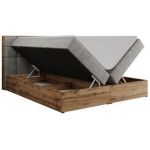 Łóżko kontynentalne ALBERO 1 120x200 - H3 - jasnoszary, struktura