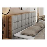 Łóżko kontynentalne ALBERO 1 160x200 - H3 - jasnoszary, struktura