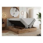 Łóżko kontynentalne ALBERO 1 200x200 - H3 - jasnoszary, struktura