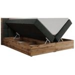 Łóżko kontynentalne ALBERO 1 120x200 - H3 - ciemnoszary, struktura