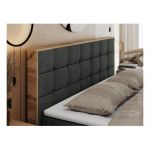 Łóżko kontynentalne ALBERO 1 160x200 - H3 - ciemnoszary, struktura