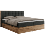 Łóżko kontynentalne ALBERO 1 120x200 - H4 - ciemnoszary, struktura