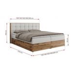 Łóżko kontynentalne ALBERO 1 140x200 - H3 - biały, ekoskóra