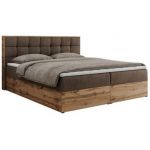 Łóżko kontynentalne ALBERO 1 200x200 - H3 - brązowy, welwet