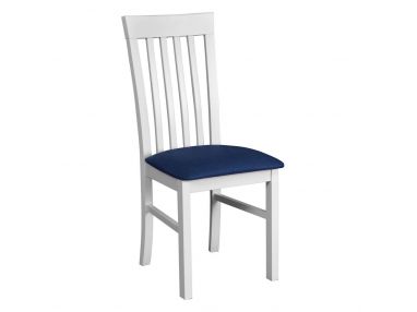 Krzesło drewniane z wysokim oparciem i miękkim siedziskiem do jadalni - MONTU 2